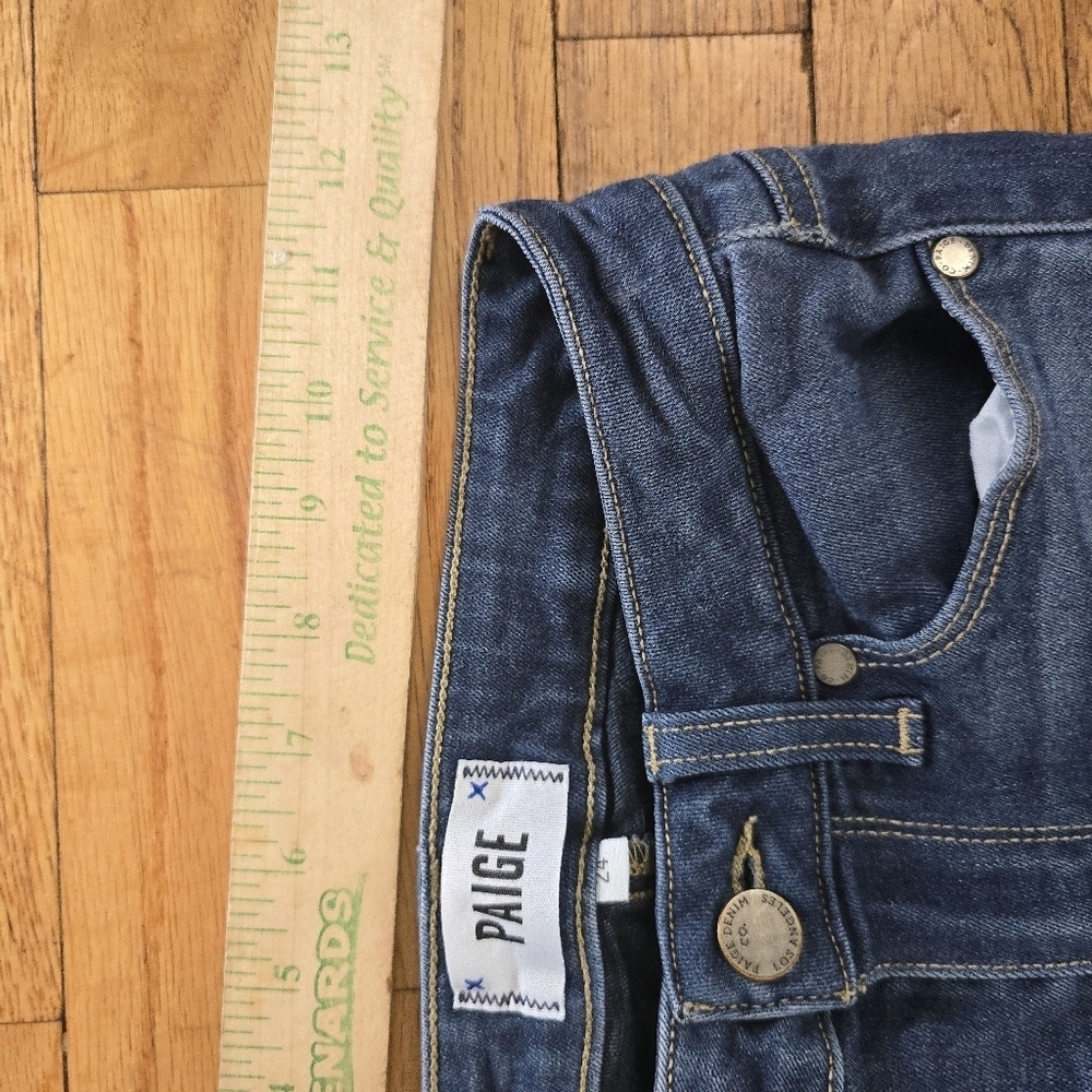PAIGE Verdugo Crop Jeans Size 24 Womens Medium Wash - Picture 6 of 8